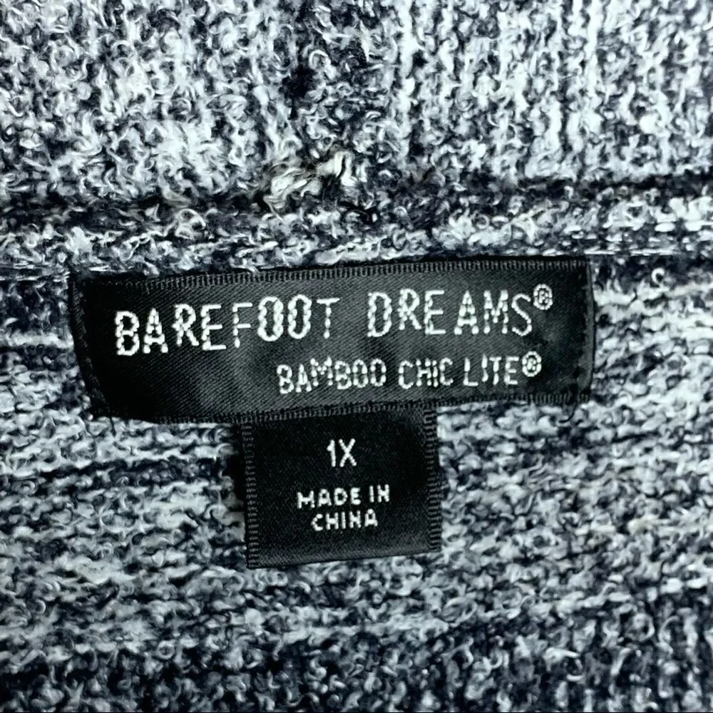 BAREFOOT DREAMS Bamboo Chic Lite Knit Calypso grey striped